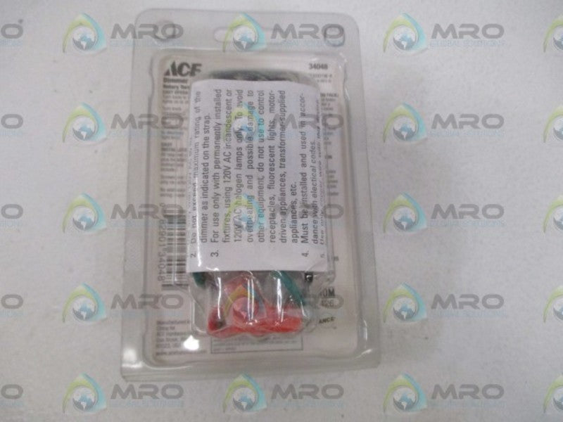 ACE 34048  600W-120V AC DIMMER ROTARY TURN ON/OFF   ORIGINAL PACKAGE