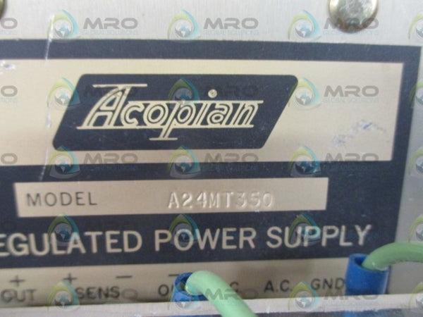 ACOPIAN A24MT350 REGULATED POWER SUPPPLY  UNMP