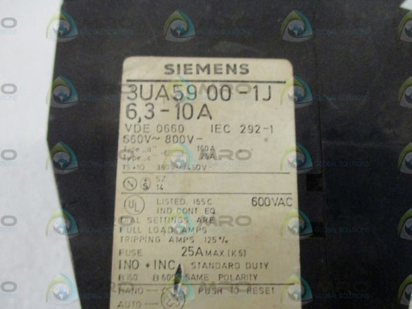 SIEMENS 3UA5900-1J RELAY (6,3-10A )  UNMP