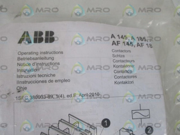 ABB A/AF 145/185 CONTACTOR KIT  NSNP IN A BAG