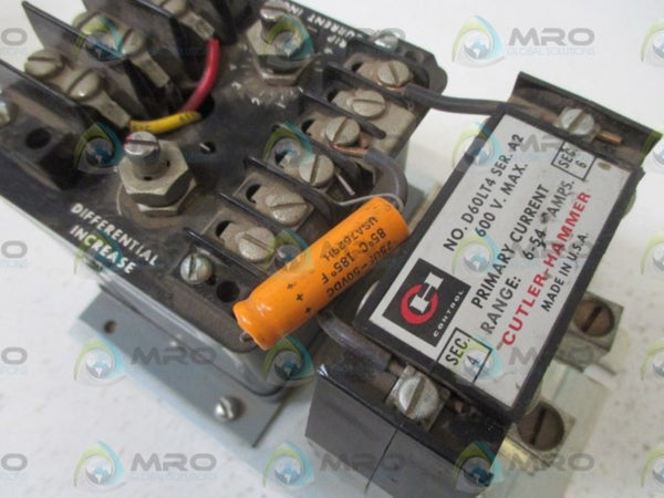 CUTLER HAMMER D60LAO CURRENT RELAY  UNMP