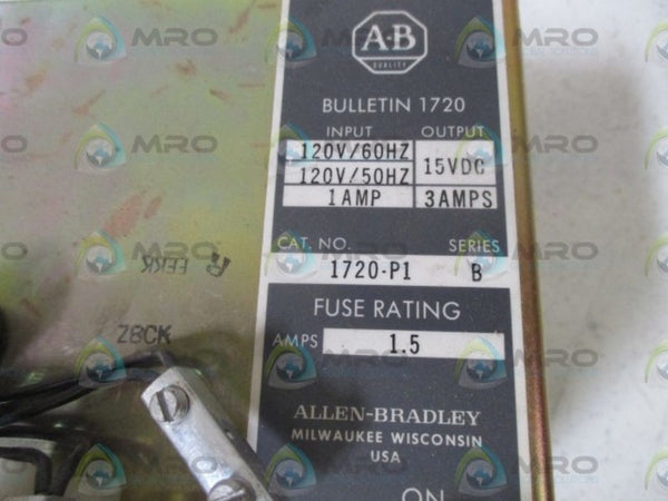 ALLEN BRADLEY 1720-P1 SER.B POWER SUPPLE  UNMP