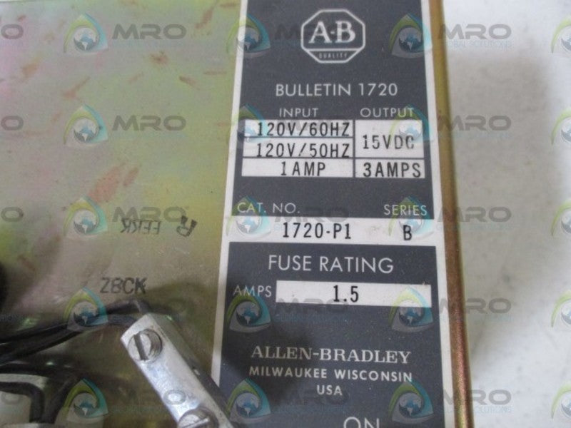 ALLEN BRADLEY 1720-P1 SER.B POWER SUPPLE  UNMP