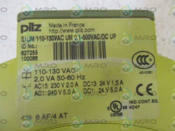 PILZ S1UM 110-130VACUM0.500VAC/CSUP SAFETY RELAY  NSNP