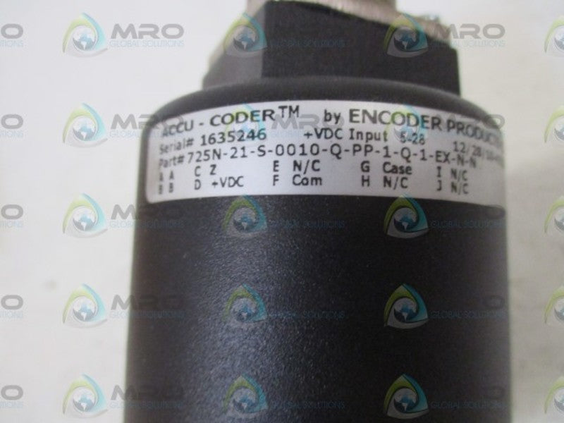 ACCU-CODER 725N-21-S0010-Q-PP-1-Q-1-EX-N-N ENCODER  NSMP
