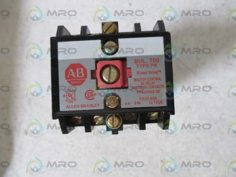 ALLEN BRADLEY 700-PK1200A1 SER.B RELAY 120V  UNMP