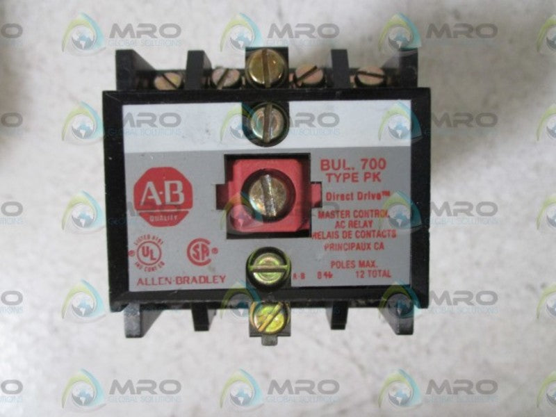 ALLEN BRADLEY 700-PK800A1 SER.B RELAY 120V  UNMP