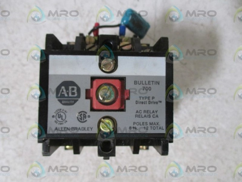 ALLEN BRADLEY 700-P200A1 SER. B AC RELAY  UNMP