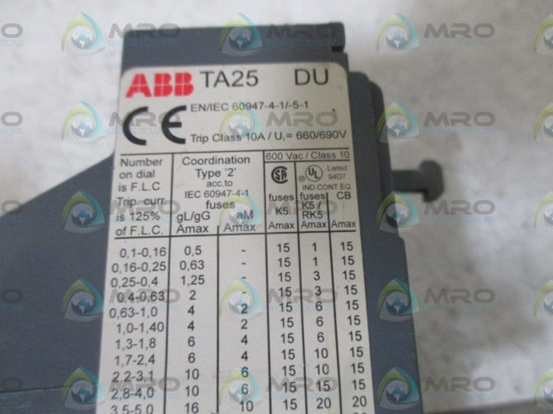 ABB TA25DU-1.0 1SAZ211201R1021 0.63-1A  UNMP
