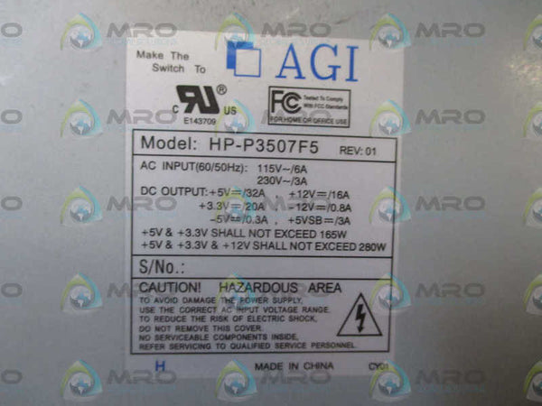 AGI HP-P350-7F5 POWE SUPPLY  UNMP