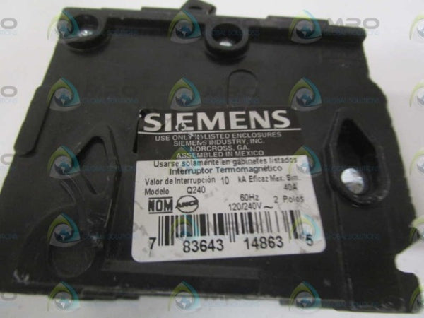 SIEMENS Q240 CIRCUIT BREAKER 40A  UNMP