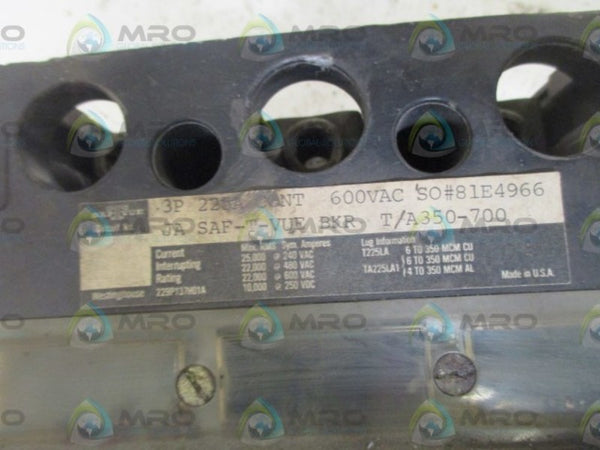 WESTINGHOUSE JA SAF-T-VUE CIRCUIT BREAKER  UNMP