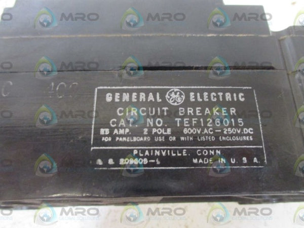 GENERAL ELECTRIC TEF126015 CIRCUIT BREAKER  UNMP