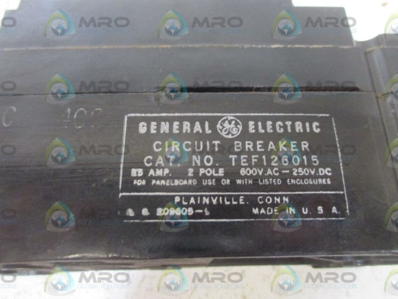 GENERAL ELECTRIC TEF126015 CIRCUIT BREAKER  UNMP