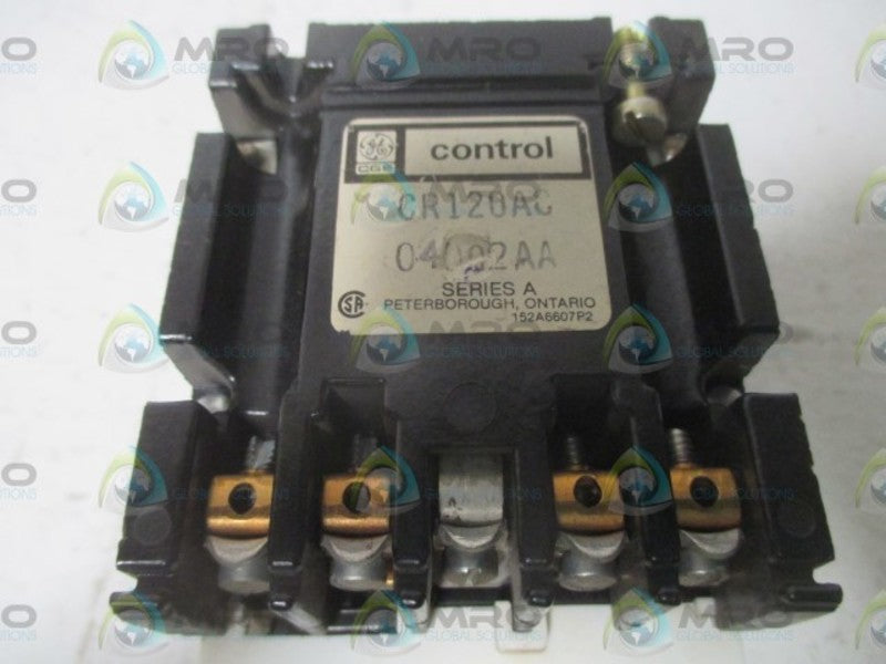 GENERAL ELECTRIC CR120AC 04002AA RELAY  UNMP