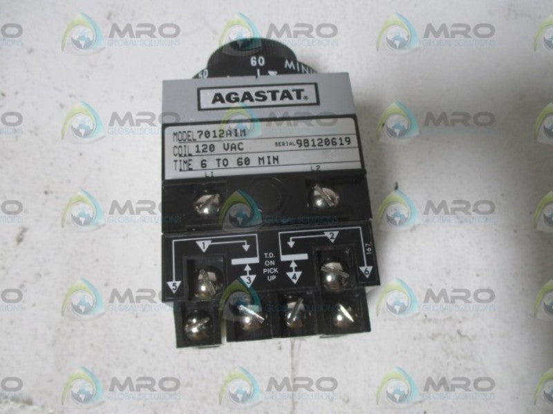AGASTAT 7012AIM TIMER 6 TO 60MIN. 120VAC  NSNP