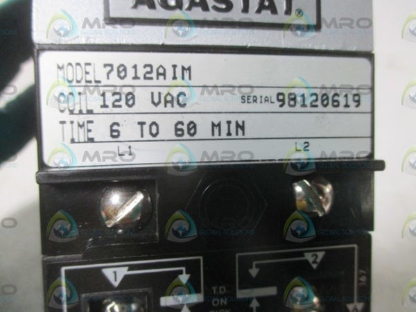 AGASTAT 7012AIM TIMER 6 TO 60MIN. 120VAC  NSNP