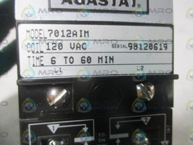 AGASTAT 7012AIM TIMER 6 TO 60MIN. 120VAC  NSNP