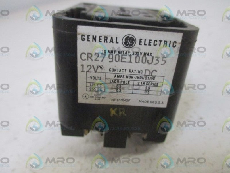 GENERAL ELECTRIC CR2790E100J35 RELAY 12V  NSNP