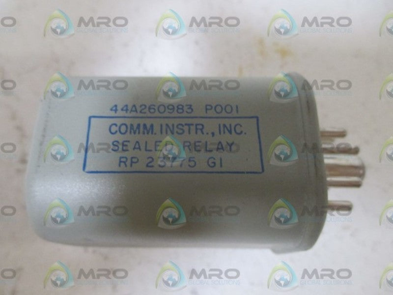 COMM. INSTR., INC. 44A260983 SEALED RELAY  UNMP