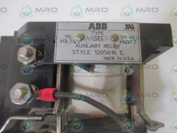 ABB 1205616 E TYPE SG AUXILIARY RELAY  NSNP