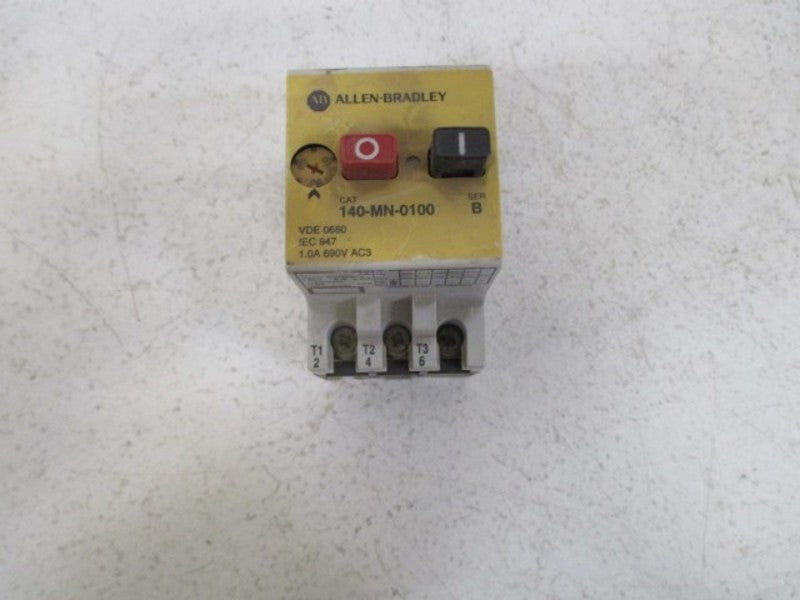 ALLEN BRADLEY 140-MN-0100 SER. B MANUAL MOTOR STARTER 0.6-1.0A UNMP