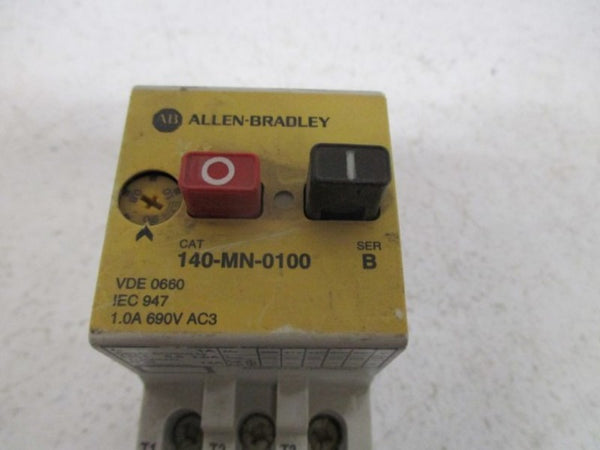 ALLEN BRADLEY 140-MN-0100 SER. B MANUAL MOTOR STARTER 0.6-1.0A UNMP