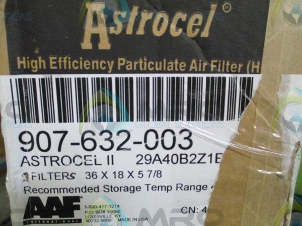 AAF ASTROCEL II 29A40B2Z1E2 CLEANROOM AIR FILTER 36 x 18 x 5 7/8  NSMP