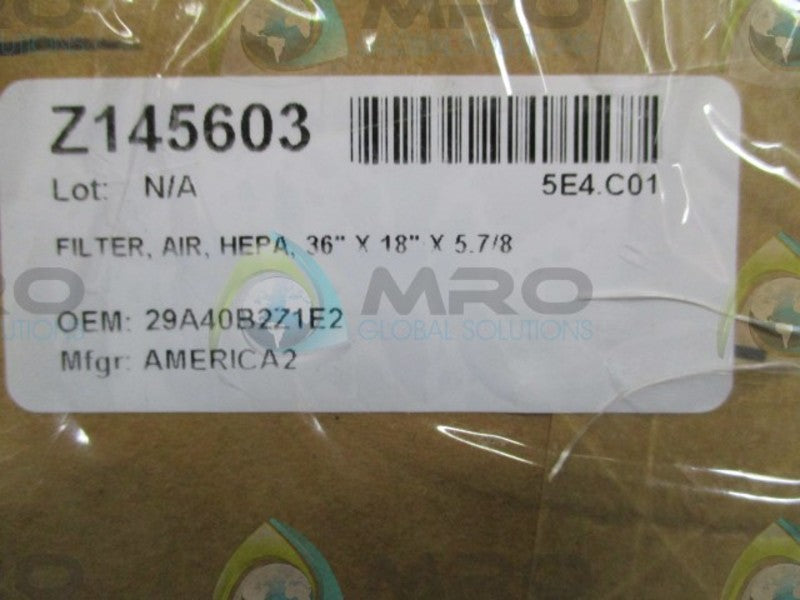 AAF ASTROCEL II 29A40B2Z1E2 CLEANROOM AIR FILTER 36 x 18 x 5 7/8  NSMP