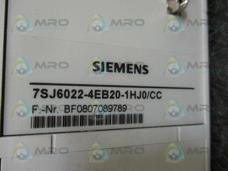 SIEMENS 7SJ6022-4EB20-1HJ0/CC OVERCURRENT PROTECTION RELAY  NSMP