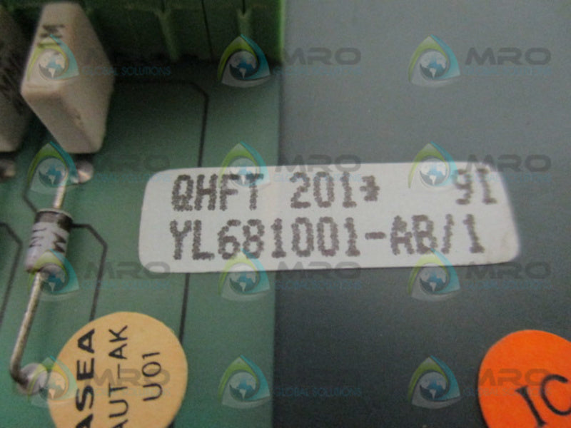 ABB QHFT201 YL681001-AB/1 TACHO TERMINAL BOARD  UNMP