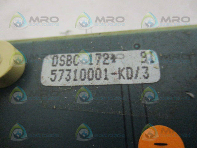 ABB DSBC172 57310001-KD/3 REPEATER MODULE  UNMP