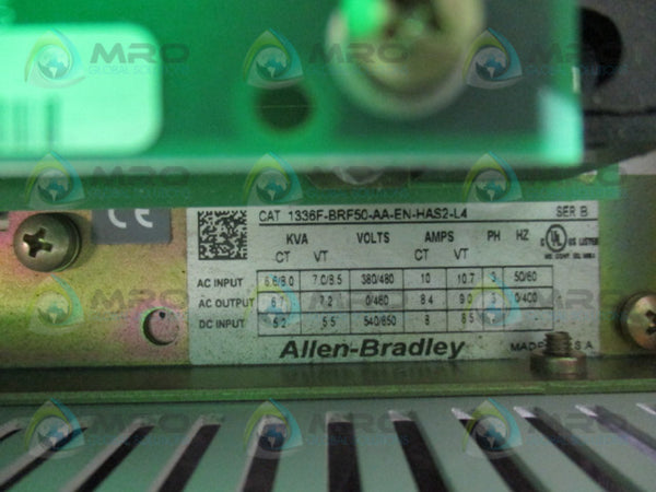 ALLEN BRADLEY 1336F-BRF50-AA-EN-HAS2-L4 SER. B AC DRIVE  NSNP