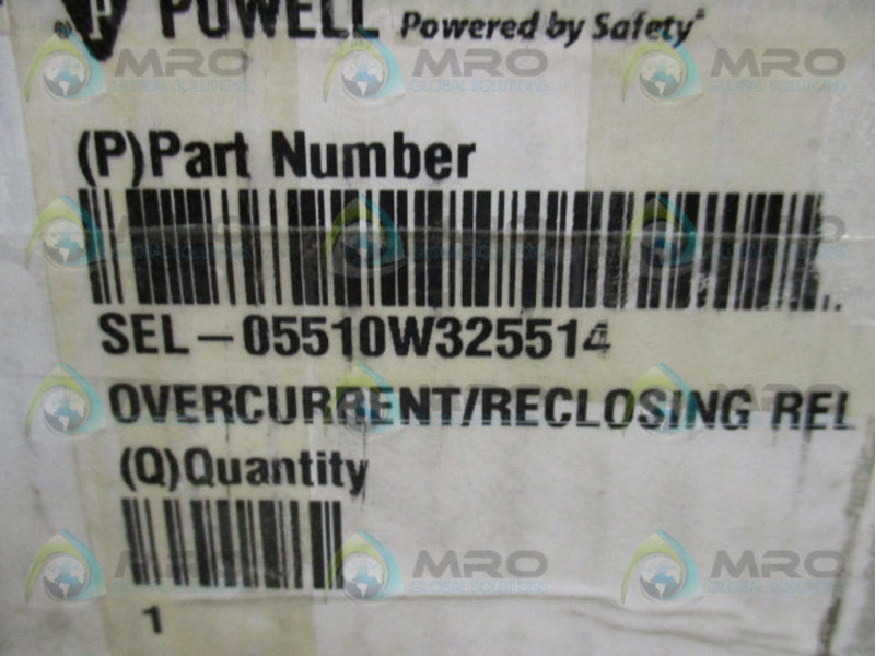 SEL SEL-551 05510W325514 OVERCURRENT RELAY RECLOSING RELAY  NSMP