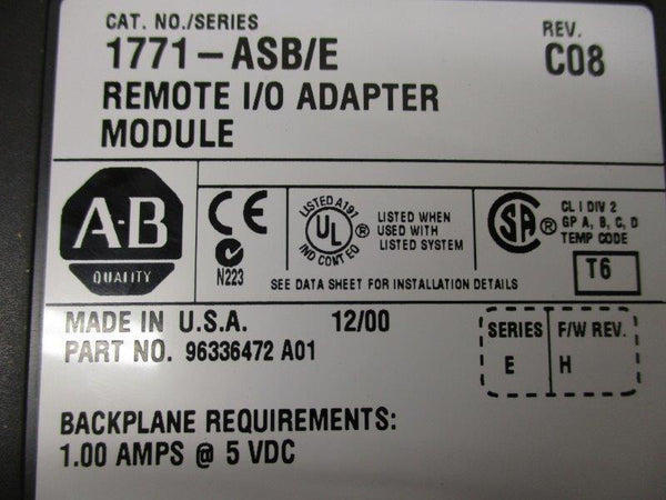 ALLEN BRADLEY 1771-ASB SER. E F/W H  NSMP