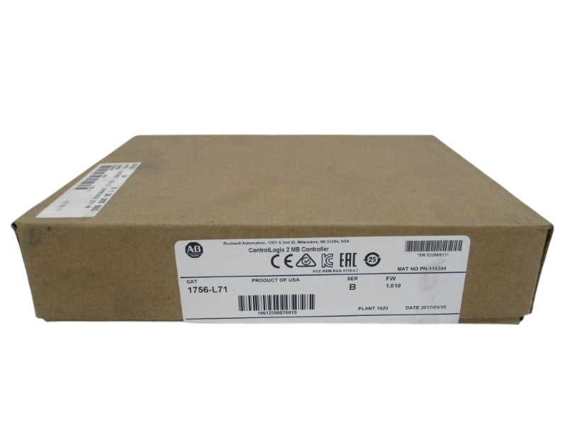 ALLEN BRADLEY 1756-L71 SER. B F/W 1.010 DATE: 2017  NSFS