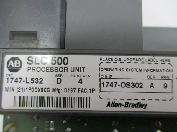 ALLEN BRADLEY 1747-L532 SER. D F/W 9 (NO KEY) UNMP
