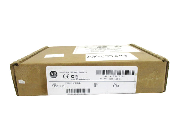 ALLEN BRADLEY 1756-L61 SER. B F/W 1.10 DATE: 2013 NSFS
