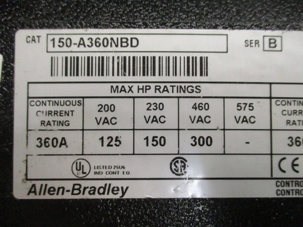 ALLEN BRADLEY 150-A360NBD SER. B UNMP