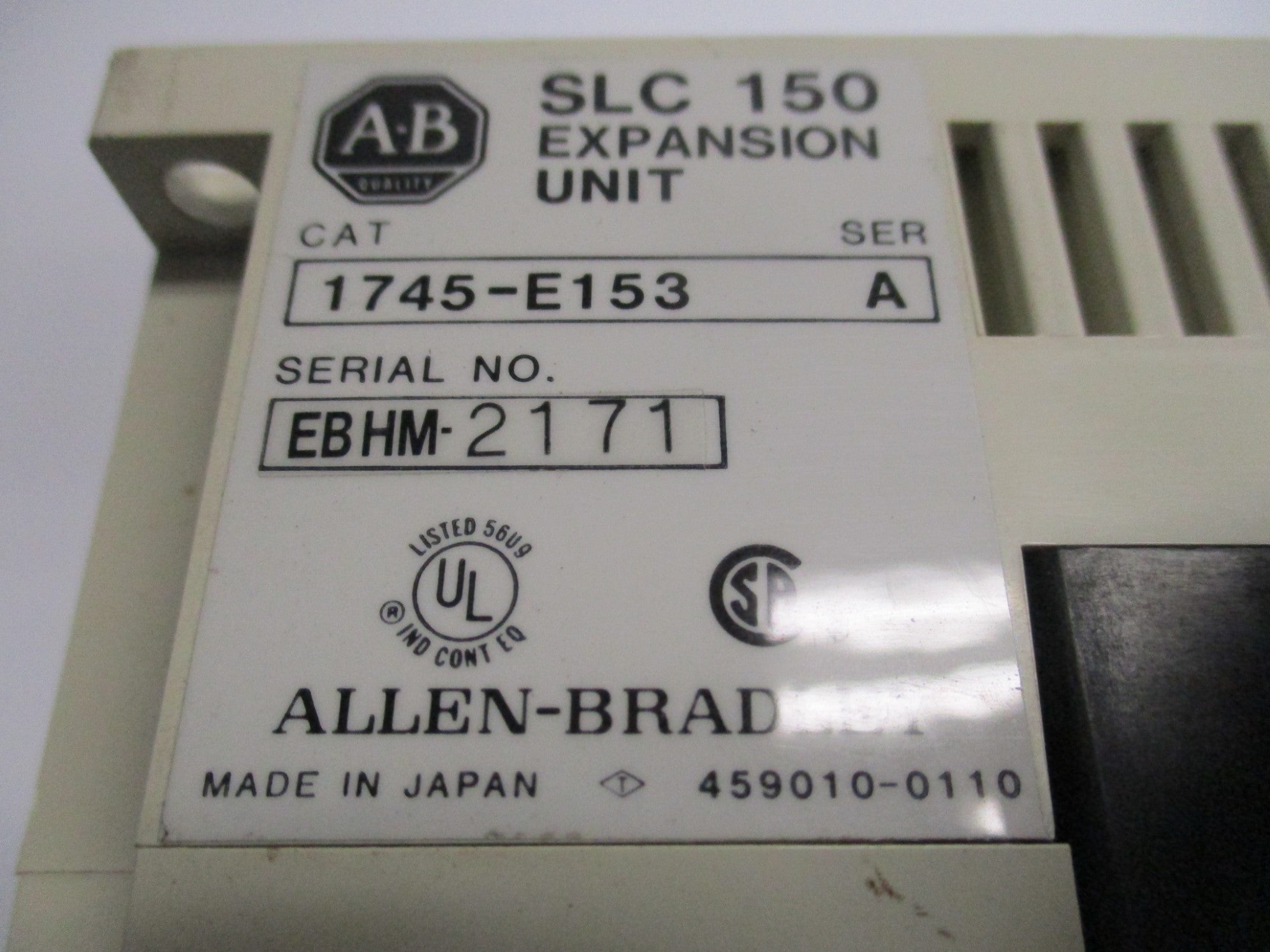 ALLEN BRADLEY 1745-E153 SER. A 10-250VAC 15A UNMP