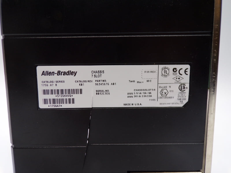 ALLEN BRADLEY 1756-A7 SER. B 24VDC 15A (AS PICTURED) NSNP