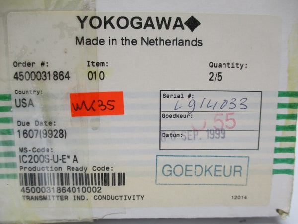 YOKOGAWA IC200S-U-E*A 24VDC NSMP