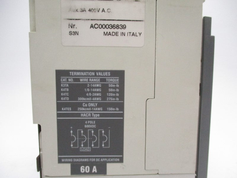 ABB S3N 750VDC 60A NSNP