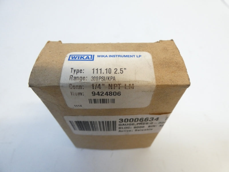 WIKA 9424806 111.10 2.5" 0-300PSI NSMP
