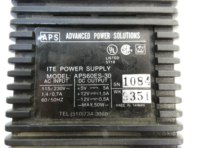 ADVANCED POWER SOLUTIONS APS60ES-30 115/230V 1.4/0.7A NSNP