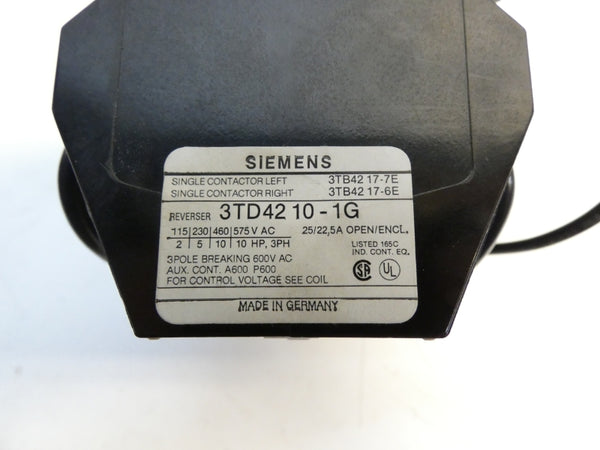 SIEMENS 3TD4210-1G 3TB4217-6E 120V 30A NSNP