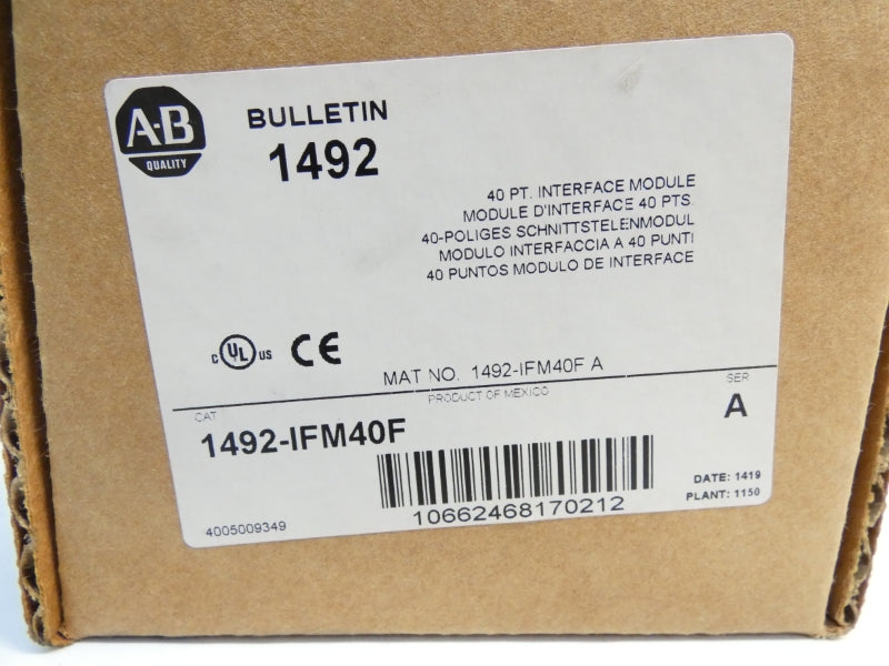 ALLEN BRADLEY 1492-IFM40F SER. A 0-132VAC/DC NSMP