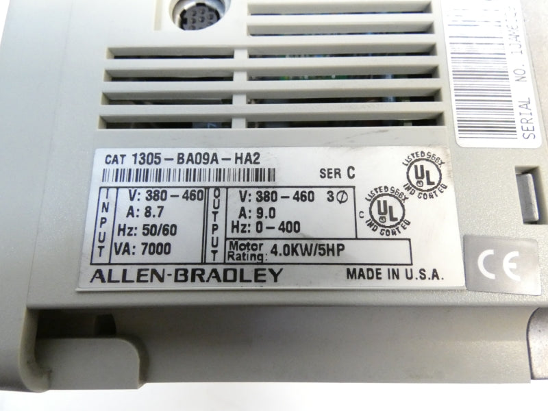 ALLEN BRADLEY 1305-BA09A-HA2 SER. C F/W 6.01 380-460V 9.0A NSMP