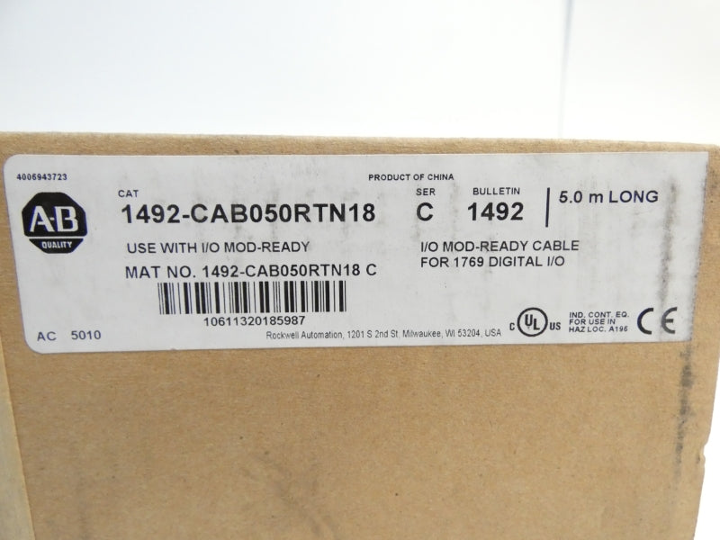 ALLEN BRADLEY 1492-CAB050RTN18 SER. C 5.0M NSFS