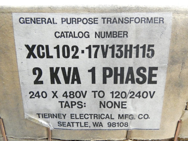TIERNEY XCL102-17V13H115 240/480V NSFS